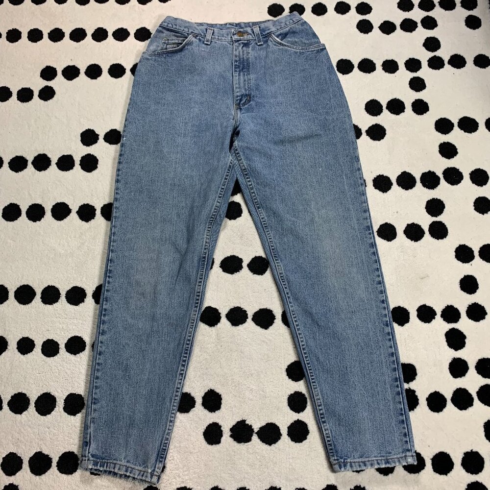 Vintage Wrangler Jeans Womens 14 M Light Wash High Rise Mom Tapered Denim 90s